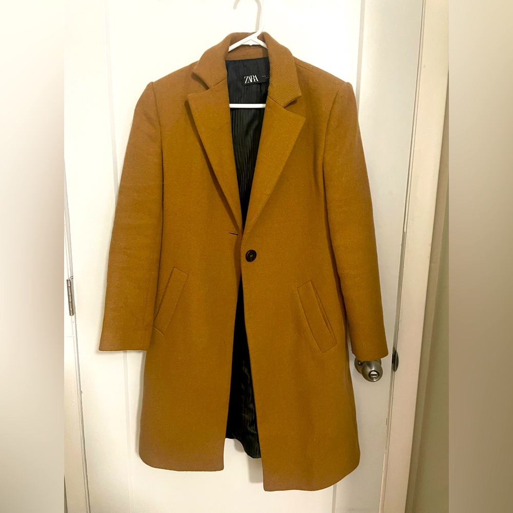 Zara tan pea coat